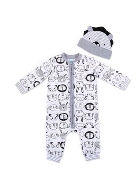 Lightning Bug Oneies Lion Coveralls Outfit With Cap